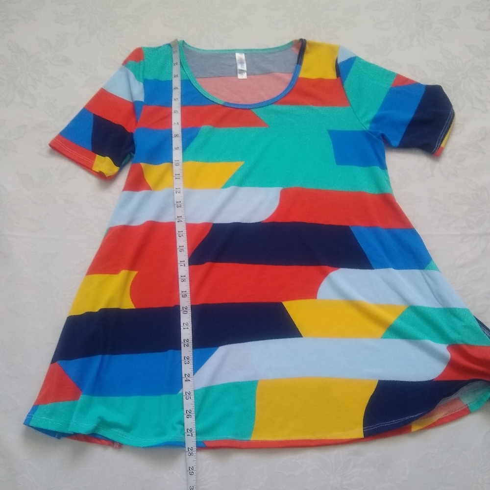 Lularoe Patchwork Multicolor Geometric Print - image 3